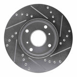R1 Concepts 1998-1999 Acura CL Front Left Drilled & Slotted Silver Brake Rotor by R1 Concepts 631-58010L