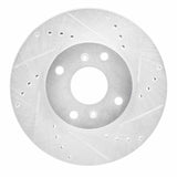 R1 Concepts 1998-1999 Acura CL Front Right Drilled & Slotted Silver Brake Rotor by R1 Concepts 631-58010R