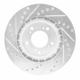 R1 Concepts 1997-2005 Acura NSX Front Right Drilled & Slotted Silver Brake Rotor by R1 Concepts 631-58011R