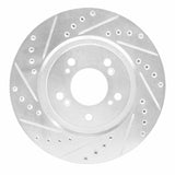 R1 Concepts 1997-2005 Acura NSX Front Right Drilled & Slotted Silver Brake Rotor by R1 Concepts 631-58011R