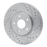 R1 Concepts 1997-2005 Acura NSX Rear Right Drilled & Slotted Silver Brake Rotor by R1 Concepts 631-58012R