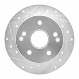 R1 Concepts 1996-1998 Acura TL Rear Left Drilled & Slotted Silver Brake Rotor by R1 Concepts 631-58013L