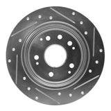 R1 Concepts 99-03 Acura Tl Rear Left Drilled & Slotted Silver Brake Rotor by R1 Concepts RNC-631-58014L