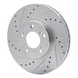 R1 Concepts 1999-2004 Acura RL Front Left Drilled & Slotted Silver Brake Rotor by R1 Concepts 631-58015L