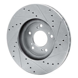 R1 Concepts 1999-2004 Acura RL Front Left Drilled & Slotted Silver Brake Rotor by R1 Concepts 631-58015L