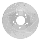 R1 Concepts 1999-2004 Acura RL Front Right Drilled & Slotted Silver Brake Rotor by R1 Concepts 631-58015R