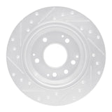 R1 Concepts 1999-2001 Acura RL Rear Right Drilled & Slotted Silver Brake Rotor by R1 Concepts 631-58016R