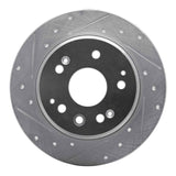 R1 Concepts 2001-2003 Acura CL Rear Left Drilled & Slotted Silver Brake Rotor by R1 Concepts 631-58017L