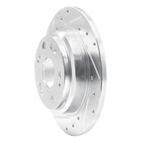 Dynamic Friction 2002-2004 Acura RL Rear Left Drilled & Slotted Silver Brake Rotor by Dynamic Friction Company 631-58018L