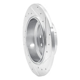 Dynamic Friction 2002-2004 Acura RL Rear Left Drilled & Slotted Silver Brake Rotor by Dynamic Friction Company 631-58018L
