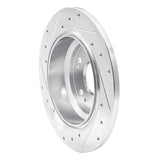 Dynamic Friction 2002-2004 Acura RL Rear Right Drilled & Slotted Silver Brake Rotor by Dynamic Friction Company 631-58018R