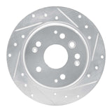 R1 Concepts 1999-2011 Acura TL Rear Right Drilled & Slotted Silver Brake Rotor by R1 Concepts 631-58019R