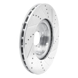 Dynamic Friction 2004-2008 Acura TL Front Left Drilled & Slotted Silver Brake Rotor by Dynamic Friction Company 631-58020L
