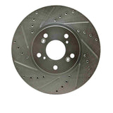 Dynamic Friction 2004-2008 Acura TL Front Left Drilled & Slotted Silver Brake Rotor by Dynamic Friction Company 631-58020L