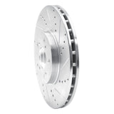 Dynamic Friction 2004-2008 Acura TL Front Right Drilled & Slotted Silver Brake Rotor by Dynamic Friction Company 631-58020R