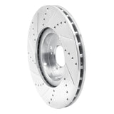 Dynamic Friction 2004-2008 Acura TL Front Right Drilled & Slotted Silver Brake Rotor by Dynamic Friction Company 631-58020R