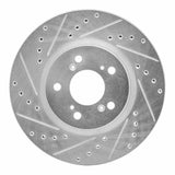 Dynamic Friction 2005-2012 Acura RL Front Left Drilled & Slotted Silver Brake Rotor by Dynamic Friction Company 631-58021L