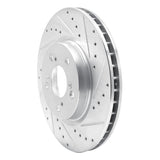 Dynamic Friction 2005-2012 Acura RL Front Right Drilled & Slotted Silver Brake Rotor by Dynamic Friction Company 631-58021R