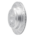 Dynamic Friction 2005-2012 Acura RL Rear Right Drilled & Slotted Silver Brake Rotor by Dynamic Friction Company 631-58022R