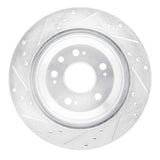 Dynamic Friction 2005-2012 Acura RL Rear Right Drilled & Slotted Silver Brake Rotor by Dynamic Friction Company 631-58022R
