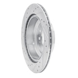 Dynamic Friction 2005-2012 Acura RL Rear Right Drilled & Slotted Silver Brake Rotor by Dynamic Friction Company 631-58022R