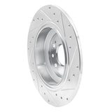 Dynamic Friction 2009-2014 Acura TL Rear Left Drilled & Slotted Silver Brake Rotor by Dynamic Friction Company 631-58023L