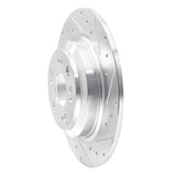 Dynamic Friction 2009-2014 Acura TL Rear Right Drilled & Slotted Silver Brake Rotor by Dynamic Friction Company 631-58023R