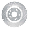 R1 Concepts 2009-2014 Acura TL Rear Right Drilled & Slotted Silver Brake Rotor
