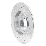 Dynamic Friction 2009-2014 Acura TL Rear Right Drilled & Slotted Silver Brake Rotor by Dynamic Friction Company 631-58023R
