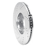 Dynamic Friction 2014-2020 Acura RLX Front Right Drilled & Slotted Silver Brake Rotor by Dynamic Friction Company 631-58025R