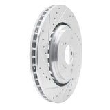 Dynamic Friction 2014-2020 Acura MDX Front Left Drilled & Slotted Silver Brake Rotor by Dynamic Friction Company 631-58026L