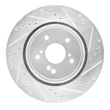 Dynamic Friction 2014-2020 Acura MDX Front Right Drilled & Slotted Silver Brake Rotor by Dynamic Friction Company 631-58026R
