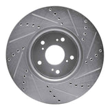 R1 Concepts 13-16 Acura Rdx Front Left Drilled & Slotted Silver Brake Rotor by R1 Concepts RNC-631-58027L