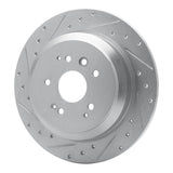 Dynamic Friction 2014-2016 Acura MDX Rear Left Drilled & Slotted Silver Brake Rotor by Dynamic Friction Company 631-58028L