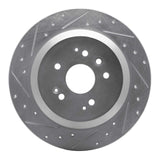 Dynamic Friction 2014-2016 Acura MDX Rear Left Drilled & Slotted Silver Brake Rotor by Dynamic Friction Company 631-58028L
