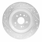 Dynamic Friction 2014-2016 Acura MDX Rear Right Drilled & Slotted Silver Brake Rotor by Dynamic Friction Company 631-58028R
