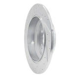 Dynamic Friction 2014-2016 Acura MDX Rear Right Drilled & Slotted Silver Brake Rotor by Dynamic Friction Company 631-58028R
