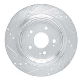 Dynamic Friction 2015-2025 Acura TLX Rear Right Drilled & Slotted Silver Brake Rotor by Dynamic Friction Company 631-58029R