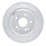 Dynamic Friction 2015-2025 Acura TLX Rear Right Drilled & Slotted Silver Brake Rotor by Dynamic Friction Company 631-58029R