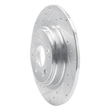 Dynamic Friction 2017-2020 Acura MDX Rear Left Drilled & Slotted Silver Brake Rotor by Dynamic Friction Company 631-58030L