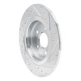 Dynamic Friction 2017-2020 Acura MDX Rear Left Drilled & Slotted Silver Brake Rotor by Dynamic Friction Company 631-58030L