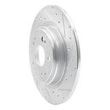 Dynamic Friction 2017-2020 Acura MDX Rear Right Drilled & Slotted Silver Brake Rotor by Dynamic Friction Company 631-58030R