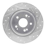 Dynamic Friction 2017-2020 Acura MDX Rear Right Drilled & Slotted Silver Brake Rotor by Dynamic Friction Company 631-58030R