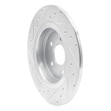 Dynamic Friction 2017-2020 Acura MDX Rear Right Drilled & Slotted Silver Brake Rotor by Dynamic Friction Company 631-58030R