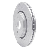 Dynamic Friction 2017-2020 Acura MDX Front Left Drilled & Slotted Silver Brake Rotor by Dynamic Friction Company 631-58031L