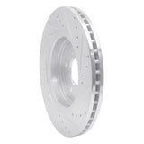 Dynamic Friction 2017-2020 Acura MDX Front Left Drilled & Slotted Silver Brake Rotor by Dynamic Friction Company 631-58031L