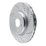 Dynamic Friction 2019-2025 Acura RDX Front Right Drilled & Slotted Silver Brake Rotor by Dynamic Friction Company 631-58032R