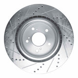 Dynamic Friction 2021-2025 Acura TLX Front Right Drilled & Slotted Silver Brake Rotor by Dynamic Friction Company 631-58035R