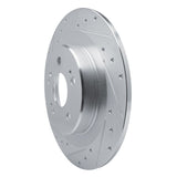 Dynamic Friction 2021-2025 Acura TLX Rear Left Drilled & Slotted Silver Brake Rotor by Dynamic Friction Company 631-58036L