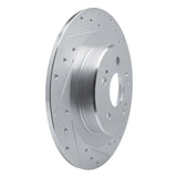 Dynamic Friction 2021-2025 Acura TLX Rear Right Drilled & Slotted Silver Brake Rotor by Dynamic Friction Company 631-58036R